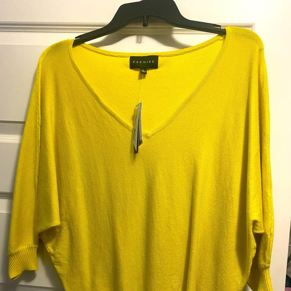 NWT Large Yellow batwing shirt